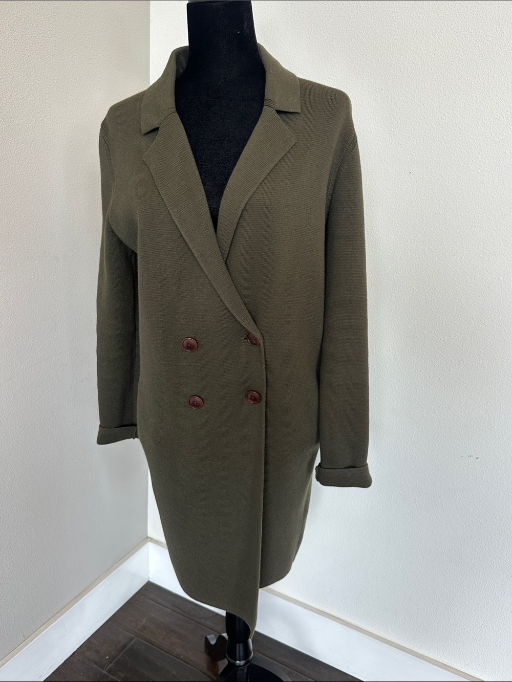 Banana Republic Olive Green blazer style duster sweater